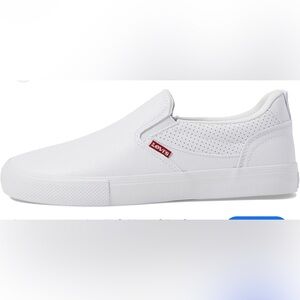 Levi's White Slip-On Sneakers Minimalist Design